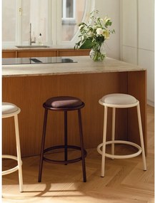 Bordowy metalowy hoker (wysokość siedziska 68 cm) Hogo – noo.ma