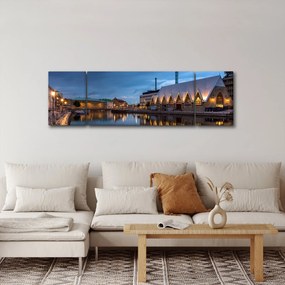 Obraz kanału wodnego - Göteborg (170x50 cm)
