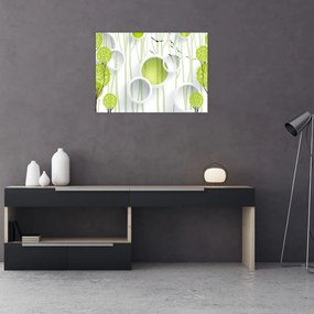 Obraz abstrakcji z drzewami (70x50 cm)