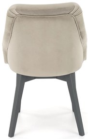 Krzesło tapicerowane grafit/grafit welurowe TOLEDO 2