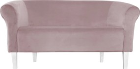 Sofa Milo tkanina Welur wygodna sofa tapicerowana do salonu i poczekalni : Kolor nogi - Biała, Kolor tkaniny - VELVET - MG55, Typ tkaniny - Velvet, Wysokość nogi - 20 cm