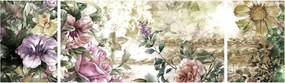 Obraz - Designerskie kwiaty (170x50 cm)