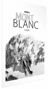 Plakat Mont Blanc 21x30 cm bez ramy z marginesem ARTGEIST B