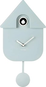 Nowoczesny zegar ścienny z kukułką - miękki niebieski