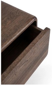 Brązowa szafka pod TV z litego drewna dębowego 220x45x45 cm Fawn – Gazzda