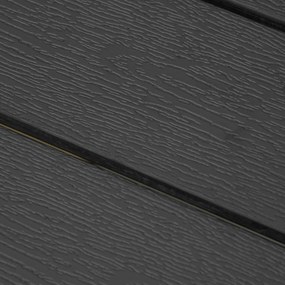 Outsunny Stół Tarasowy – Modny i Trwały, z Aluminium i Polidrewna, Czarny, 190x84,5x72 cm