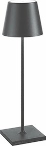 Lampa stołowa LED Poldina Pro ciemnoszara, akumulatorowa i ściemnialna, do 12 h pracy baterii, do użytku zewnętrznego, IP65