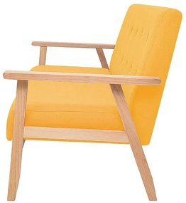 3-osobowa żółta sofa retro - Garner 3X