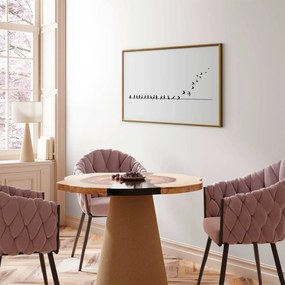 Plakat Lećmy 90x60 cm z ramą złotą z marginesem ARTGEIST B