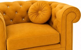Elegancki fotel Prima pikowany chesterfield