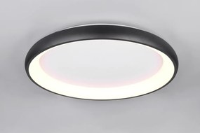 Czarna lampa sufitowa LED ze ściemniaczem Cardona – Trio