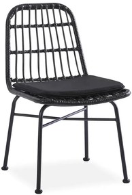 Popielate rattanowe krzesło tarasowe Z3-F23