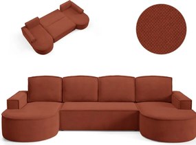 Narożnik MOLLY XL wolnostojący układ U z funkcją spania w tkaninie Curio 55 DomoHome