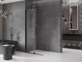 Mexen Velar ścianka prysznicowa rozsuwana Walk-in 85 x 200 cm, transparent 8 mm, czarna - 871-085-000-03-70