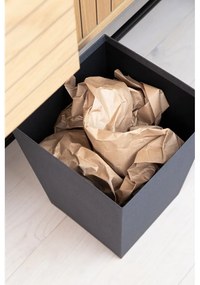 Czarny kosz na śmieci Sofia Canvas Paper Laminate – Bigso