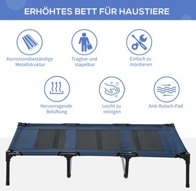 PawHut legowisko dla psa na zewnątrz legowisko dla kota łóżko dla zwierząt miejsce do spania dla psa niebieskie