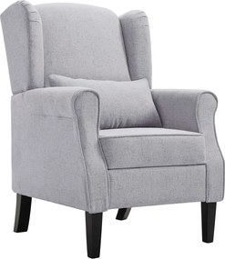 Jasnoszary fotel uszak B0-A24