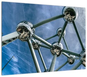 Obraz na szkle - Atomium w Brukseli (70x50 cm)