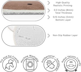 Brązowo-kremowy dywan dziecięcy odpowiedni do prania ø120 cm Teddy Bear – Mila Home