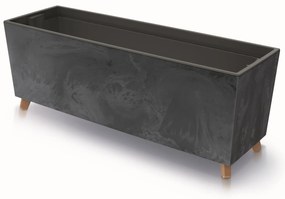 Donica ogrodowa z wkładem Urbi Beton Effect 77 x 23,5 x 30 cm antracytowy PROSPERPLAST