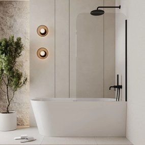 Parawan nawannowy prostokątny MOLIS Square Clear szkło transparentne | Różne rozmiary : Kolor profili kabiny - chrom / srebrny, Rozmiar - 80x150 cm