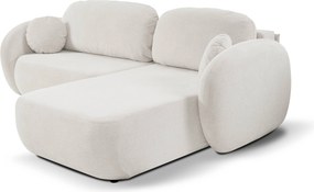 Masseno Narożnik AMICO z funkcją spania i pojemnikiem na pościel Narozniki L, Rozkładana sofa - Biały, ARAGON 01