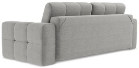 Szara rozkładana sofa z materiału bouclé 255 cm Milu – Makamii