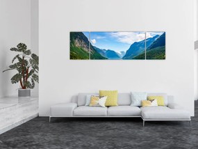 Obraz - Jezioro Lovatnet (170x50 cm)