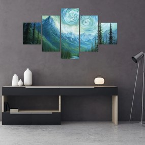 Obraz - Krajobraz z nutą Van Gogha (125x70 cm)