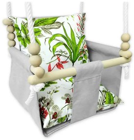 Drewniana bujawka dla dzieci liście C0-H04