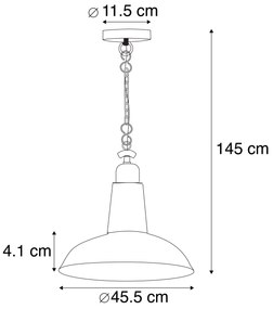 Przemysłowa lampa wisząca czarna - WarriorPrzemysłowy Oswietlenie wewnetrzne