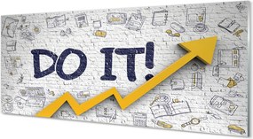 Szklany Panel Motywujące Hasło "Do It"