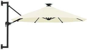 Piaskowy parasol ogrodowy na taras z oświetleniem LED W4-K07