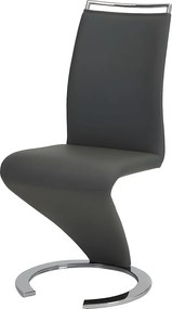 Komplet 4 krzeseł TWIZY - Materiał skóropodobny czarny