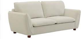 Kanapa  3-osobowa z tkaniny w kolorze złamanej bieli MENARDIA