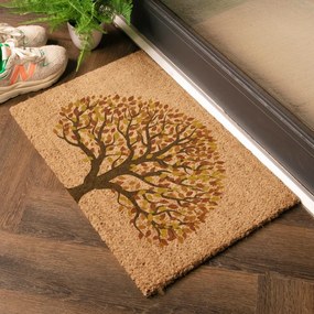 Wycieraczka z włókna kokosowego 40x60 cm Autumnal Tree of Life – Artsy Doormats