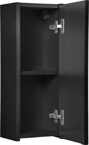 Wisząca szafka łazienkowa pomocnicza Nova 20 cm, czarny mat