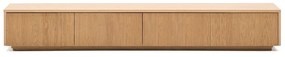 Szafka pod TV w dekorze dębu w naturalnym kolorze 200x30x40 cm Helvine – Kave Home