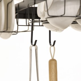 HOMCOM Suszarka do naczyń, Modułowy stojak na naczynia z metalu, do 23 kg, Czarny