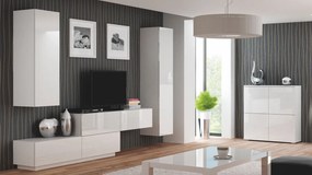 Kwadratowa komoda w połysku Livo KM100 biała