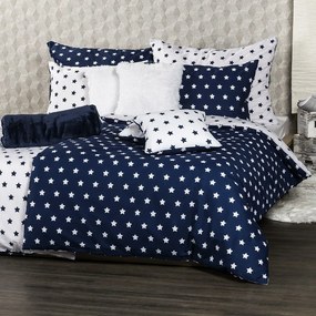 4Home pościel bawełniana Stars Navy blue, 160 x 200 cm, 70 x 80 cm