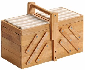 Kesper 58710 Organizer na przybory do szycia,bambus, 29 x 19 x 16,5 cm
