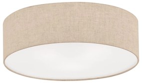 Beżowa lampa sufitowa z tekstylnym kloszem ø 60 cm Thor – Fischer &amp; Honsel