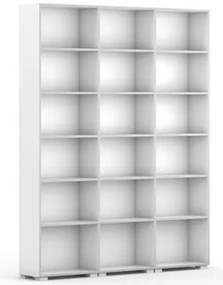 Biblioteka SILVER LINE, 3 kolumny, 2230 x 1800 x 400 mm, biały