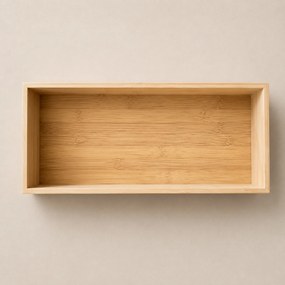 Organizer biurkowy bambusowy, 15 x 38 x 7 cm