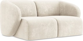 Modułowa sofa 2-osobowa - z tkaniny szenilowej - jasny beż - LANI