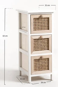 Wska komoda Loney 3 szuflady