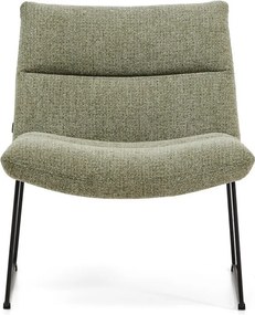 Zielony fotel z tkaniny szenilowej Asen – Kave Home