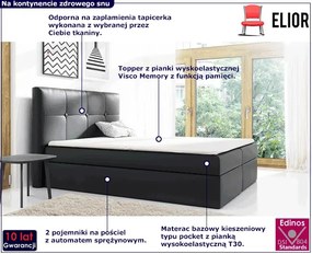 Łóżko kontynentalne Mifbox 140x200 - 44 kolory