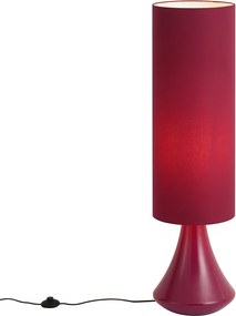 Lampa podłogowa retro fioletowa z abażurem z tkaniny - Mina